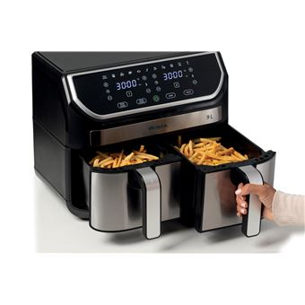 friteuse à air double ariete ari 4625 2100 w argent et noir friteuse à air double ariete ari 4625 2100 w argent et noir